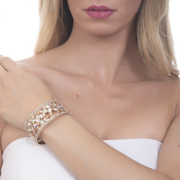 Boccadamo italy Bracelet with Swarovski Crystal, Chrysolite and Gold Plated - Picture 5 of 5